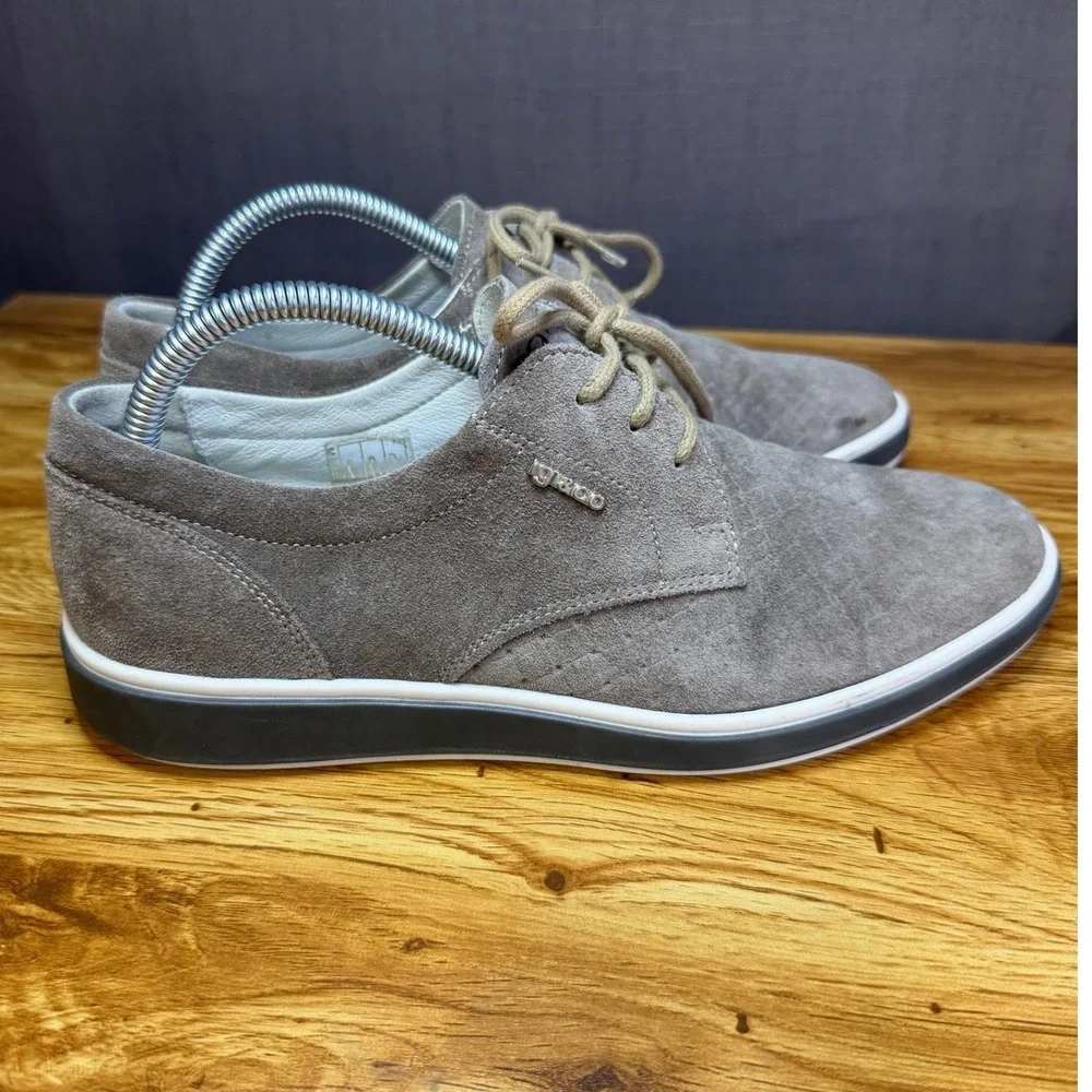 Igi&Co Men's Suede Lace Up Sneakers Grey Made in Italy EU 40 Low Top Shoes